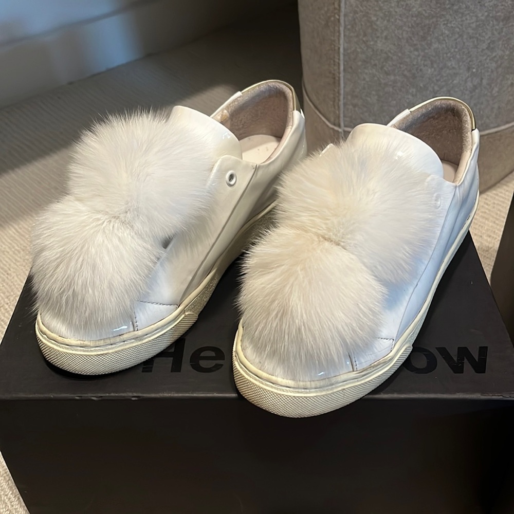 Here/Now Mink PomPom Sneakers